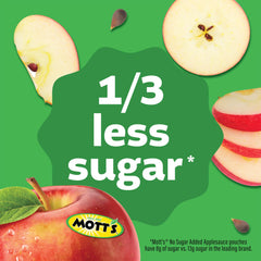 Mott's frasco abierto servido con tenedor para fácil consumo