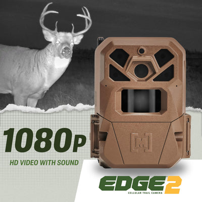 Moultrie EDGE 2 comparado con persona para escala y portabilidad