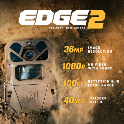 Moultrie EDGE 2 detalle del lente y sensor, mayor nitidez en imágenes