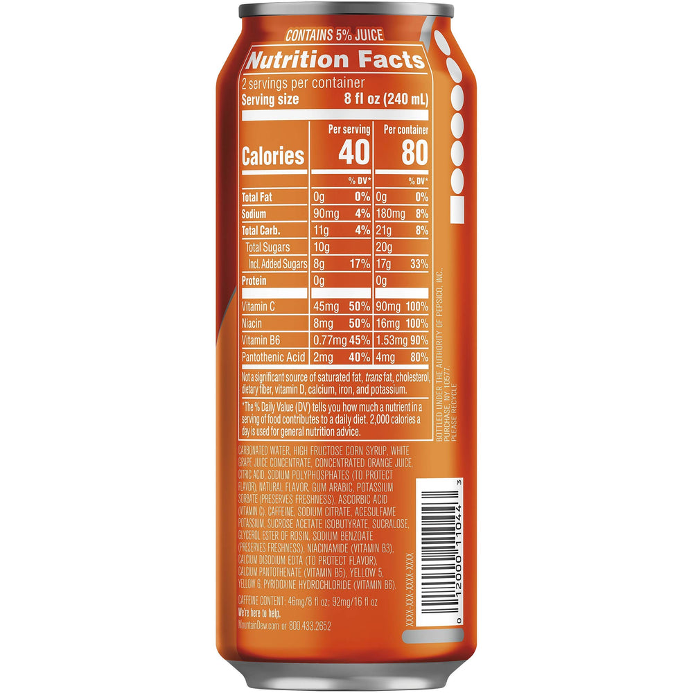 Mountain Dew Kickstart detalle de líquido burbujeante y textura refrescante