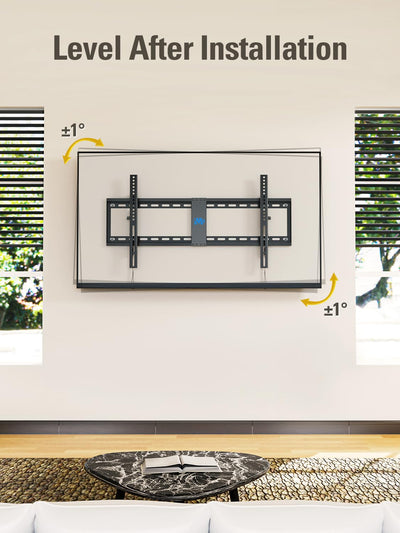 Mounting Dream televisor montado en salón mostrando ángulo y reducción de reflejos
