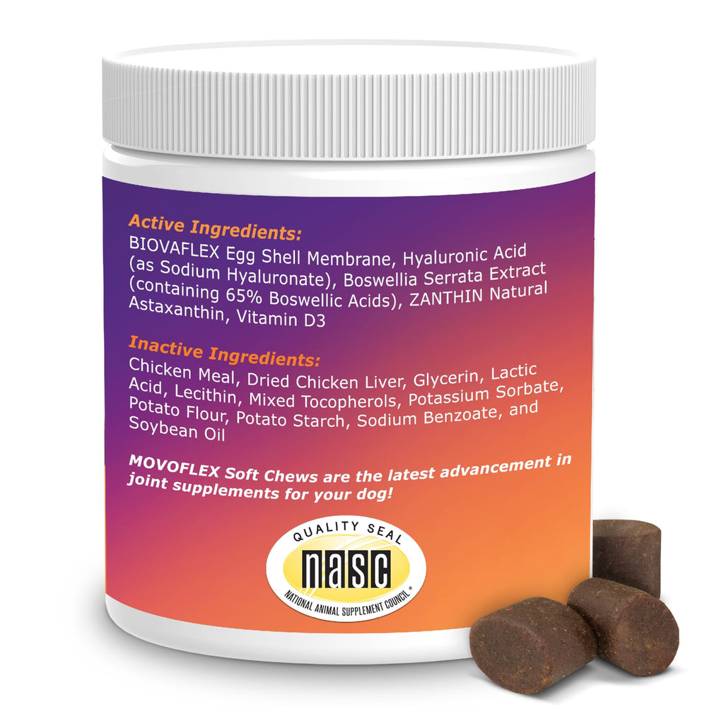 MOVOFLEX etiqueta con BIOVAFLEX y lista de ingredientes clave