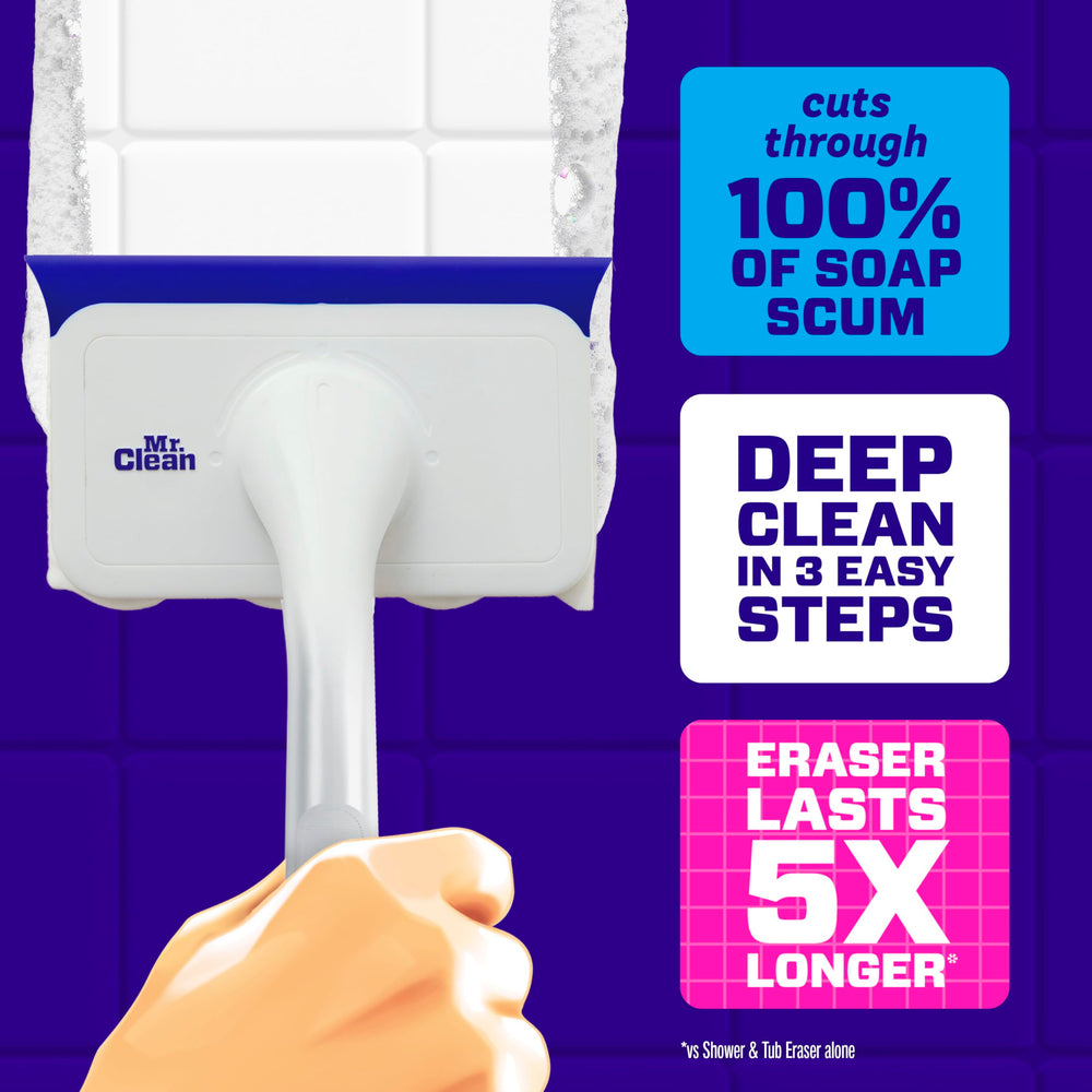 Mr. Clean textura de la Magic Eraser espumosa para eliminar jabón y suciedad