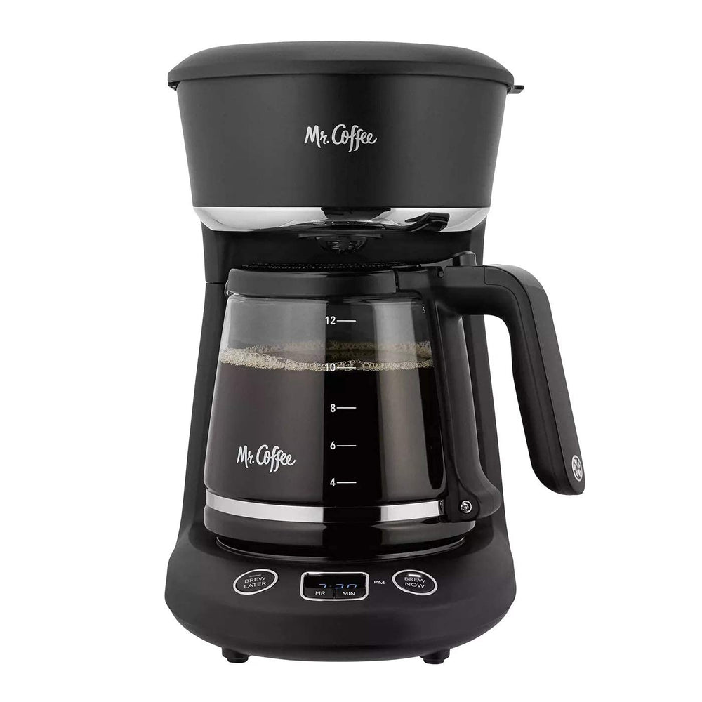Mr. Coffee primer plano del panel LED programable para ajustar hora