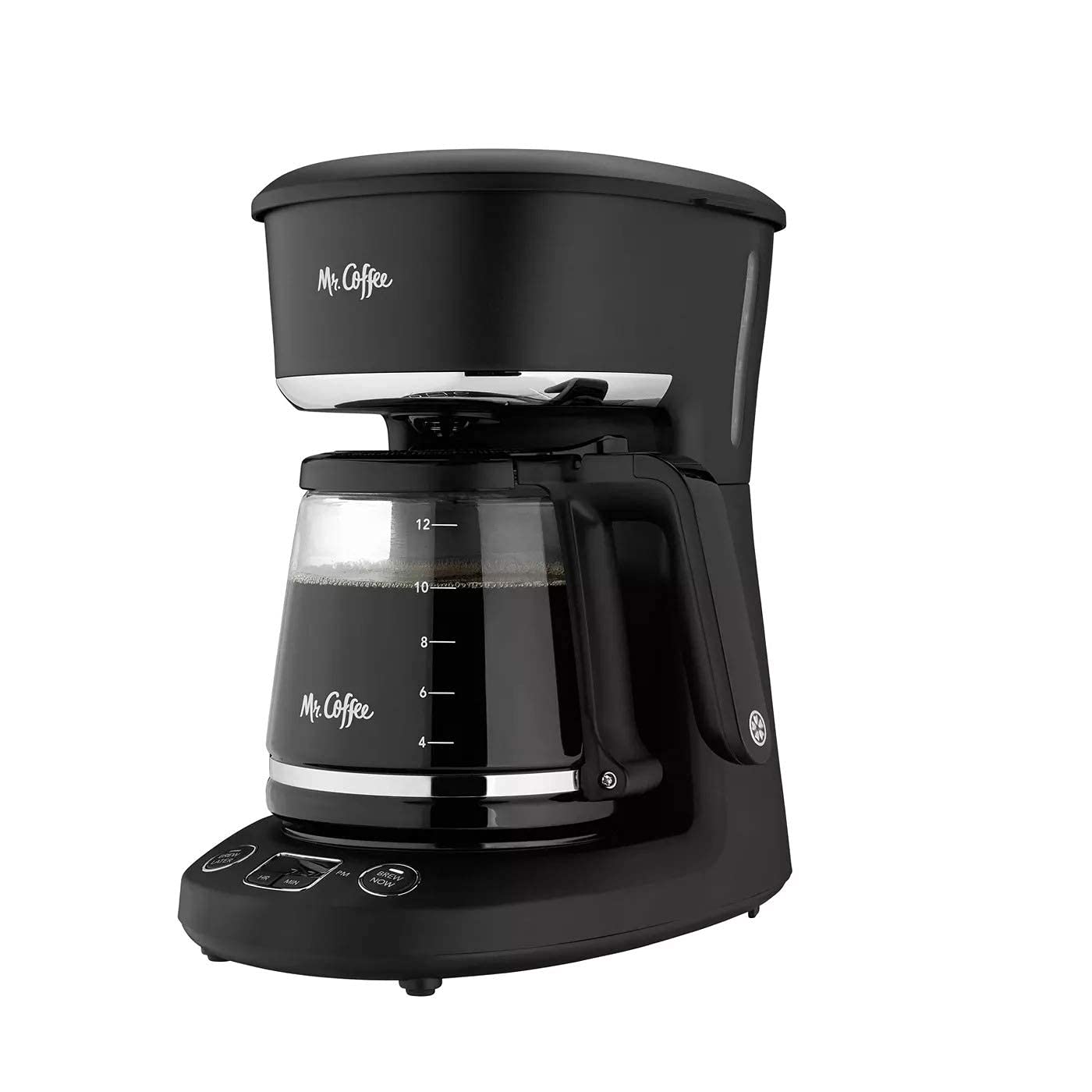 Mr. Coffee vista frontal con jarra mostrando capacidad y facilidad de uso