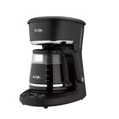 Mr. Coffee vista frontal con jarra mostrando capacidad y facilidad de uso