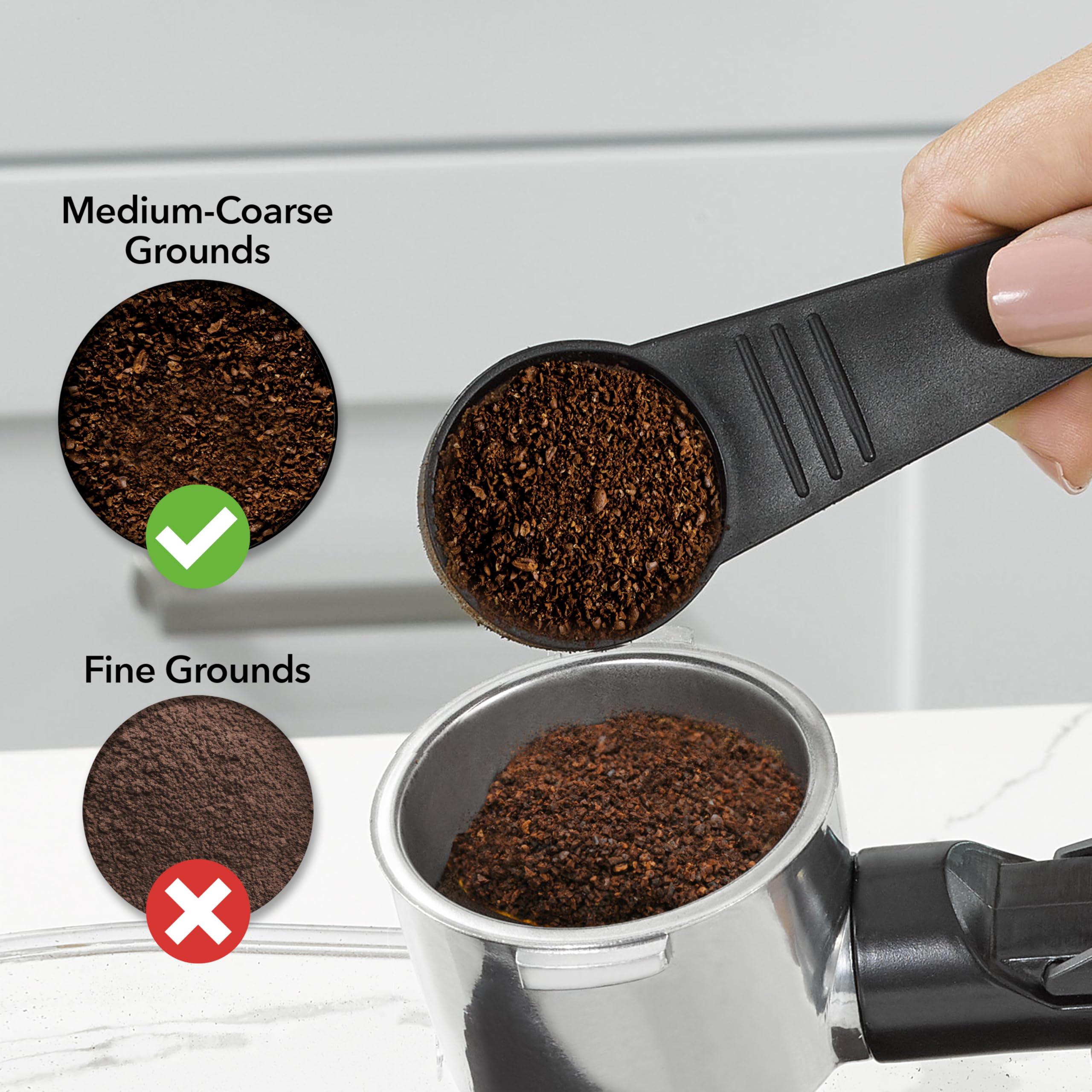 Mr. Coffee in kitchen lifestyle making cappuccino quickly for family mornings
