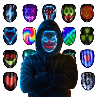 Mr.Pang front view showing full LED face and bright patterns for visibility