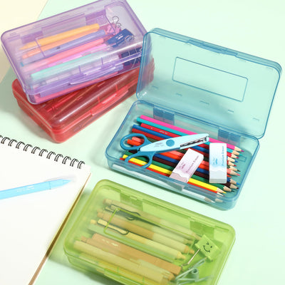 Mr. Pen box in hand showing compact size and portability for students