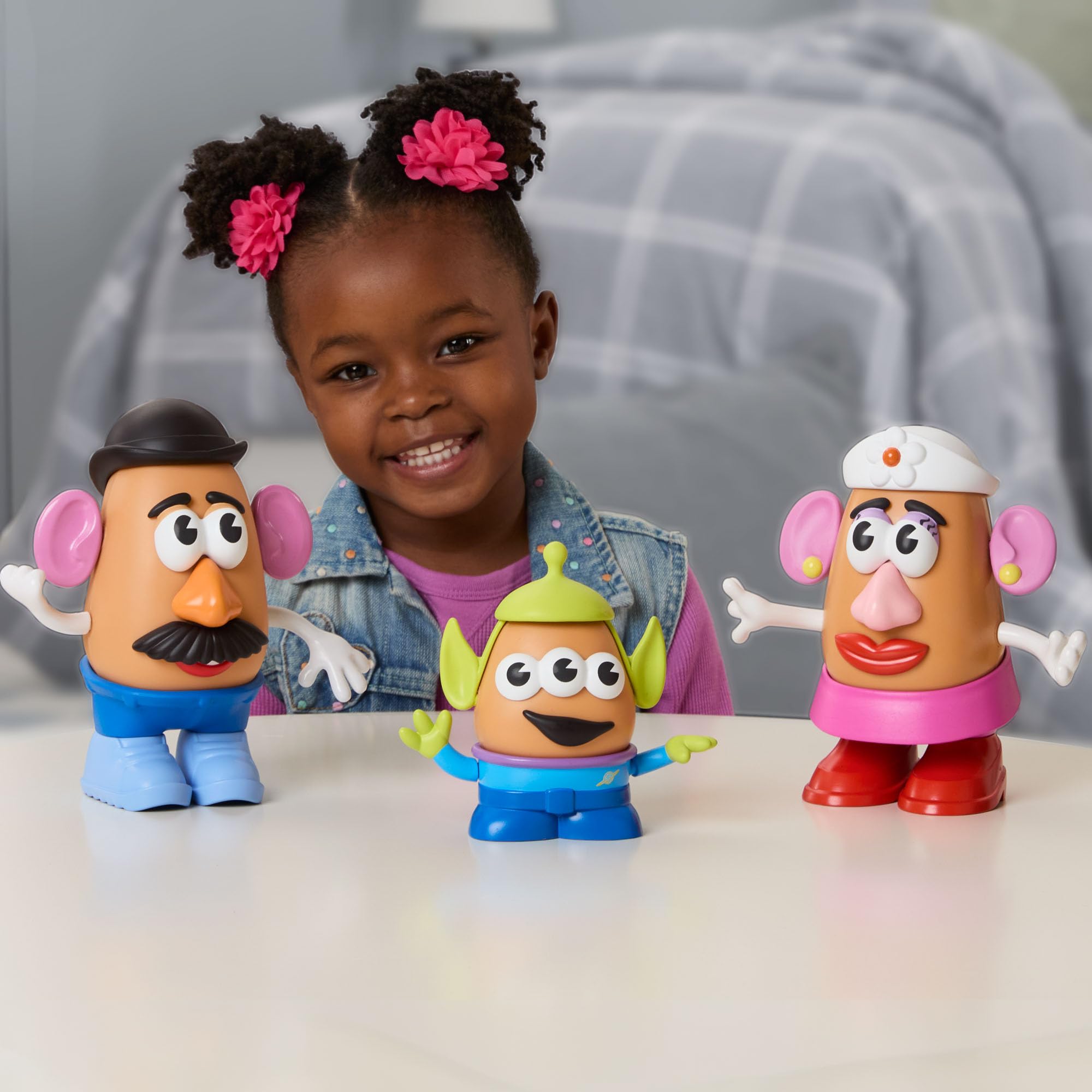 Mr. Potato Head compartimento trasero abierto para guardar piezas y mantener orden