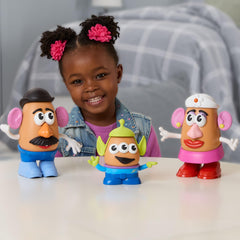 Mr. Potato Head compartimento trasero abierto para guardar piezas y mantener orden