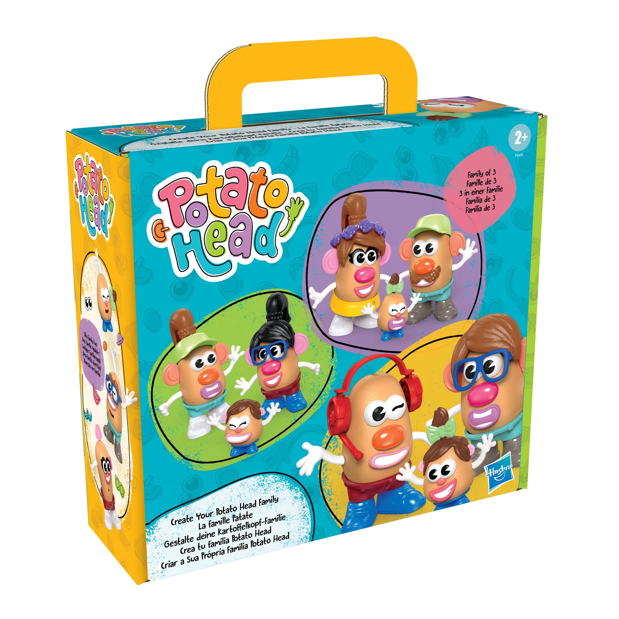 Mr. Potato Head cuerpos y accesorios organizados para mezclar y crear personajes