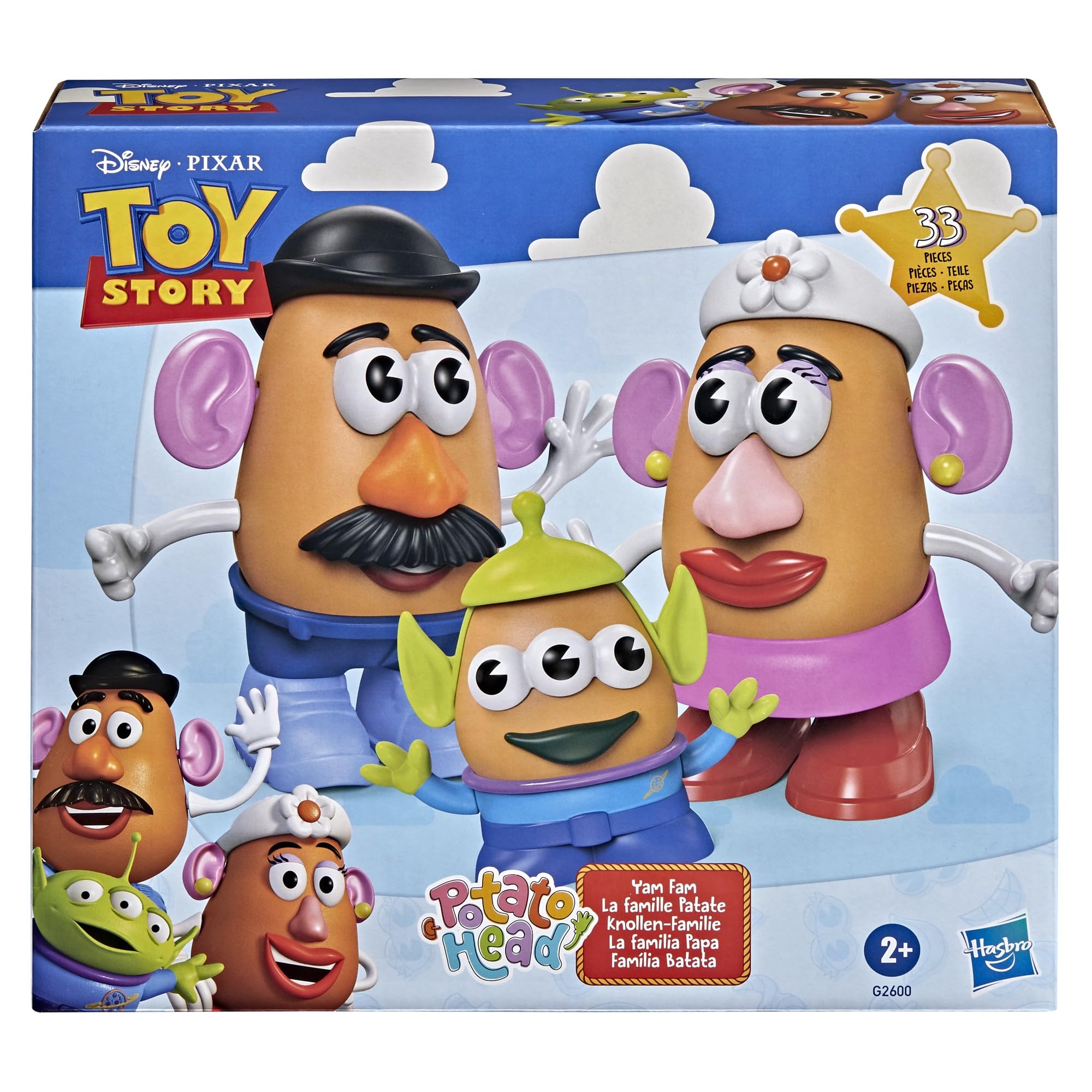 Mr. Potato Head accesorios con ojos y bocas fáciles de colocar para creatividad rápida