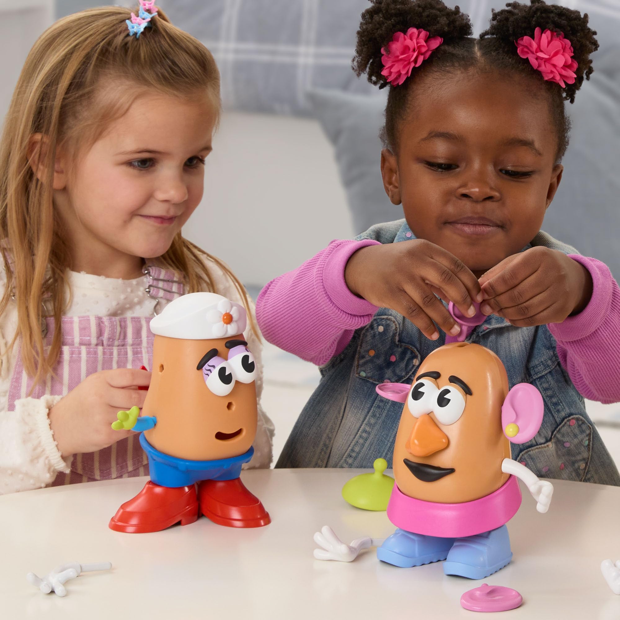 Mr. Potato Head escala mano vs cuerpo muestra tamaño ideal para preescolares