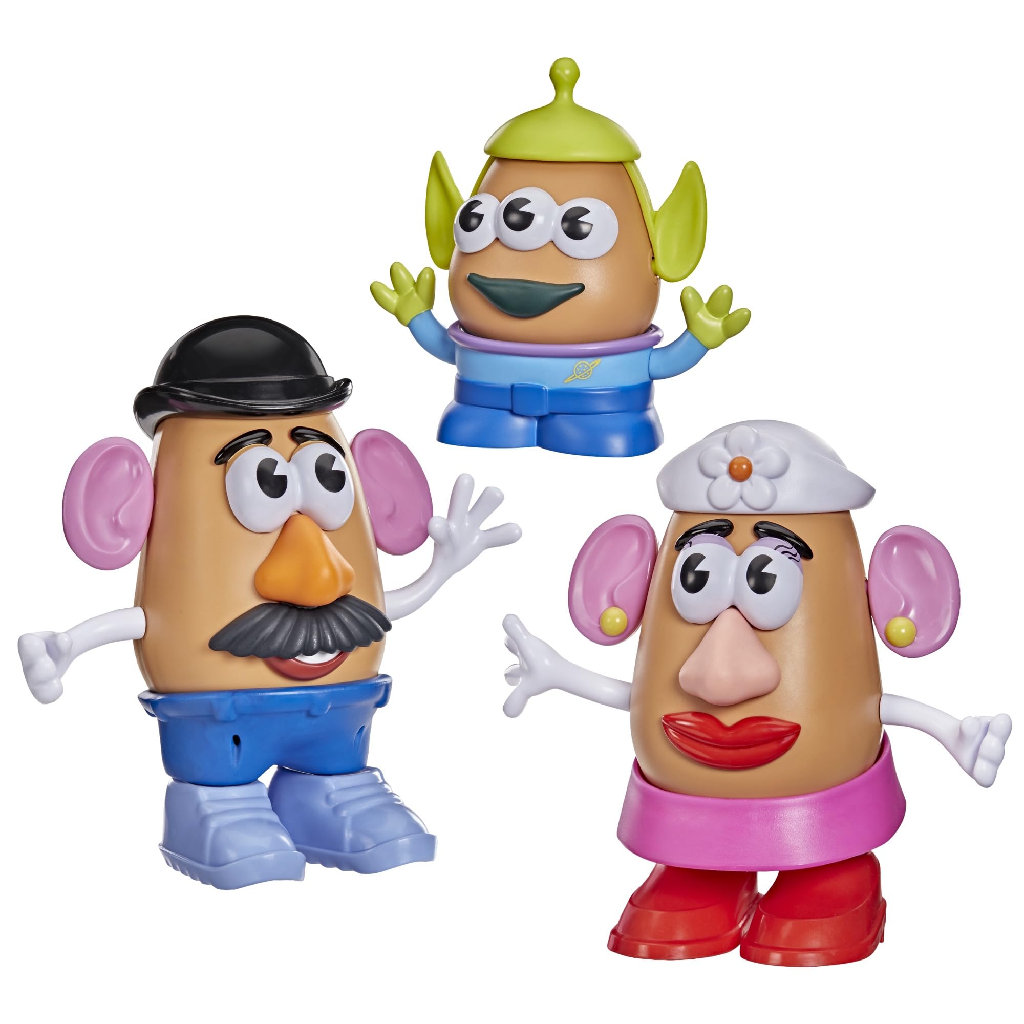 Mr. Potato Head frente del empaque mostrando personajes y beneficio de juego temático