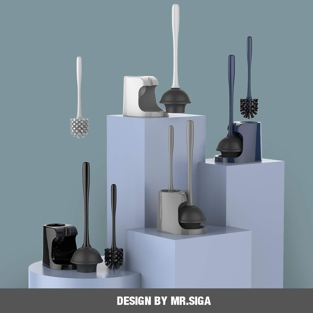 MR.SIGA primer plano de las cerdas del cepillo para limpieza profunda bajo el borde