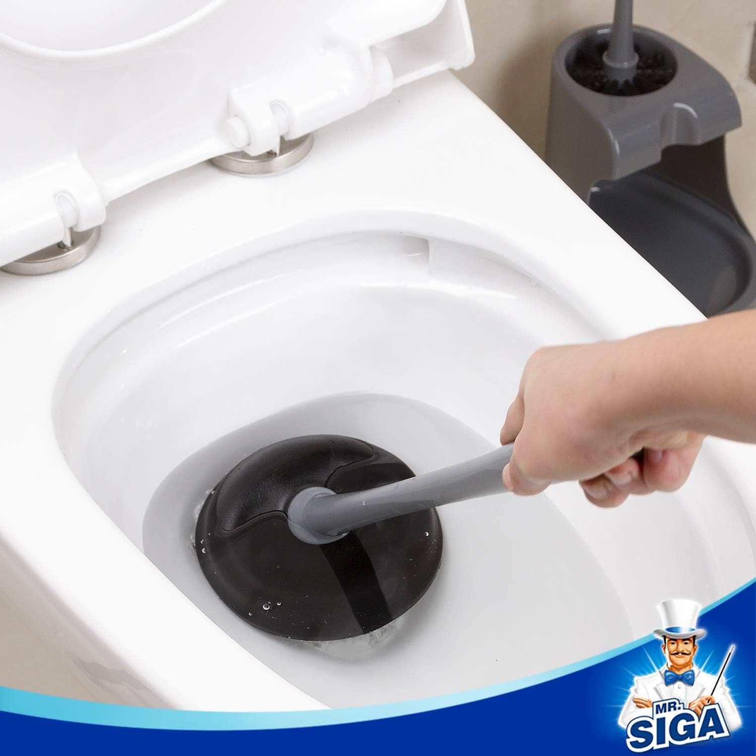 MR.SIGA set junto al inodoro demostrando integración y discreción en baño