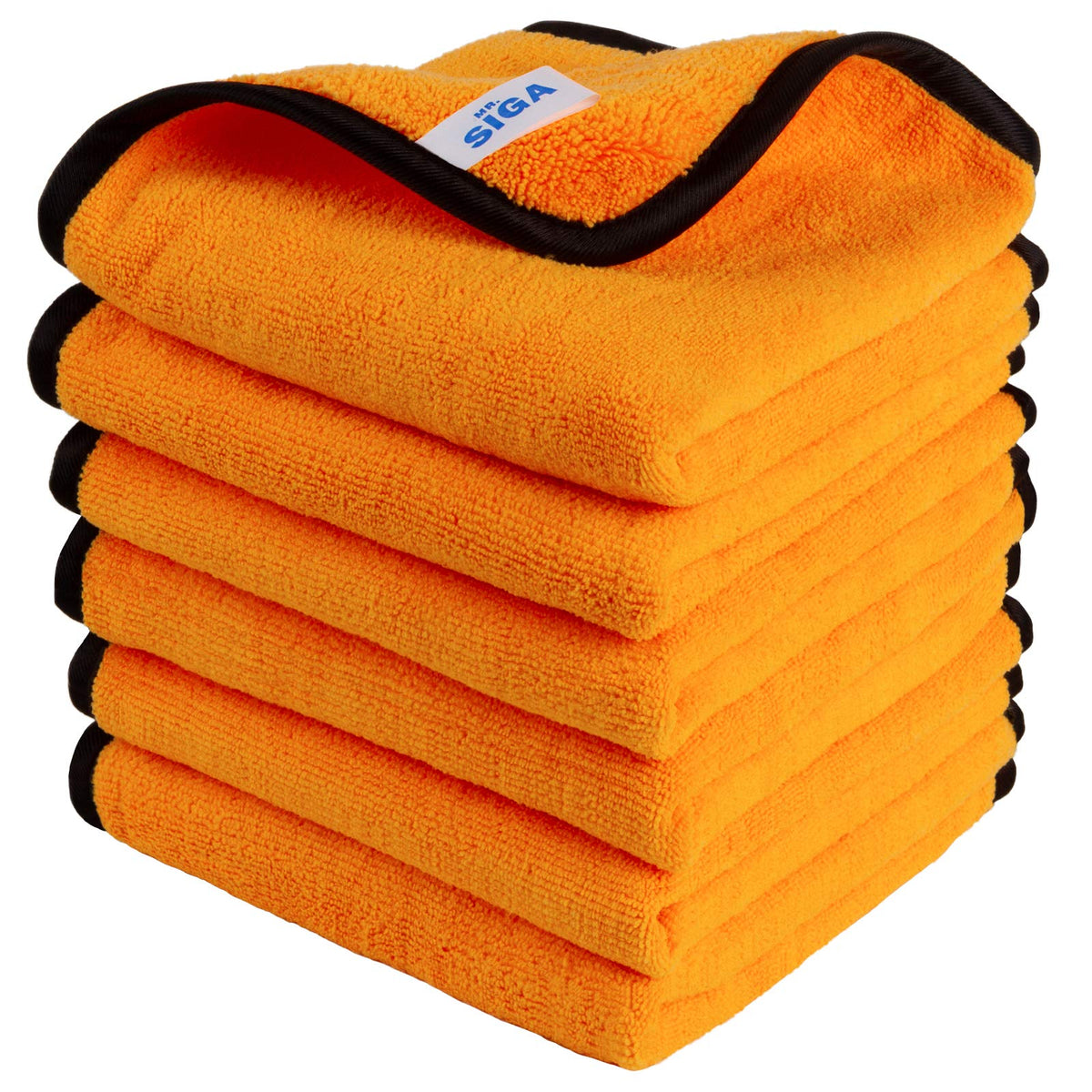 MR.SIGA front packaging showing six towels and product benefit durable supply
