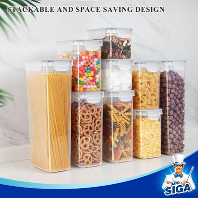 MR.SIGA lid locking tabs close-up demonstrating leak-proof secure closure benefit