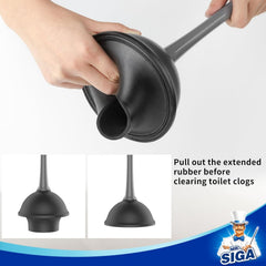 MR.SIGA mango ergonómico en mano para agarre seguro durante el uso