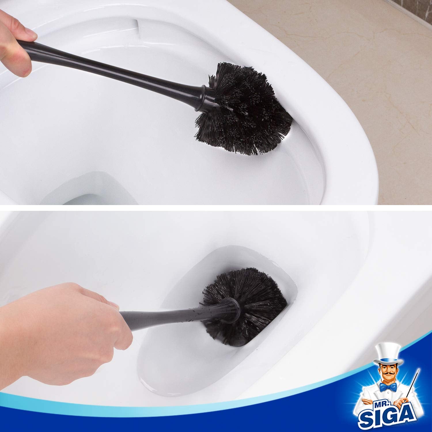 MR.SIGA soporte con cepillo guardado, almacenamiento higiénico y estable