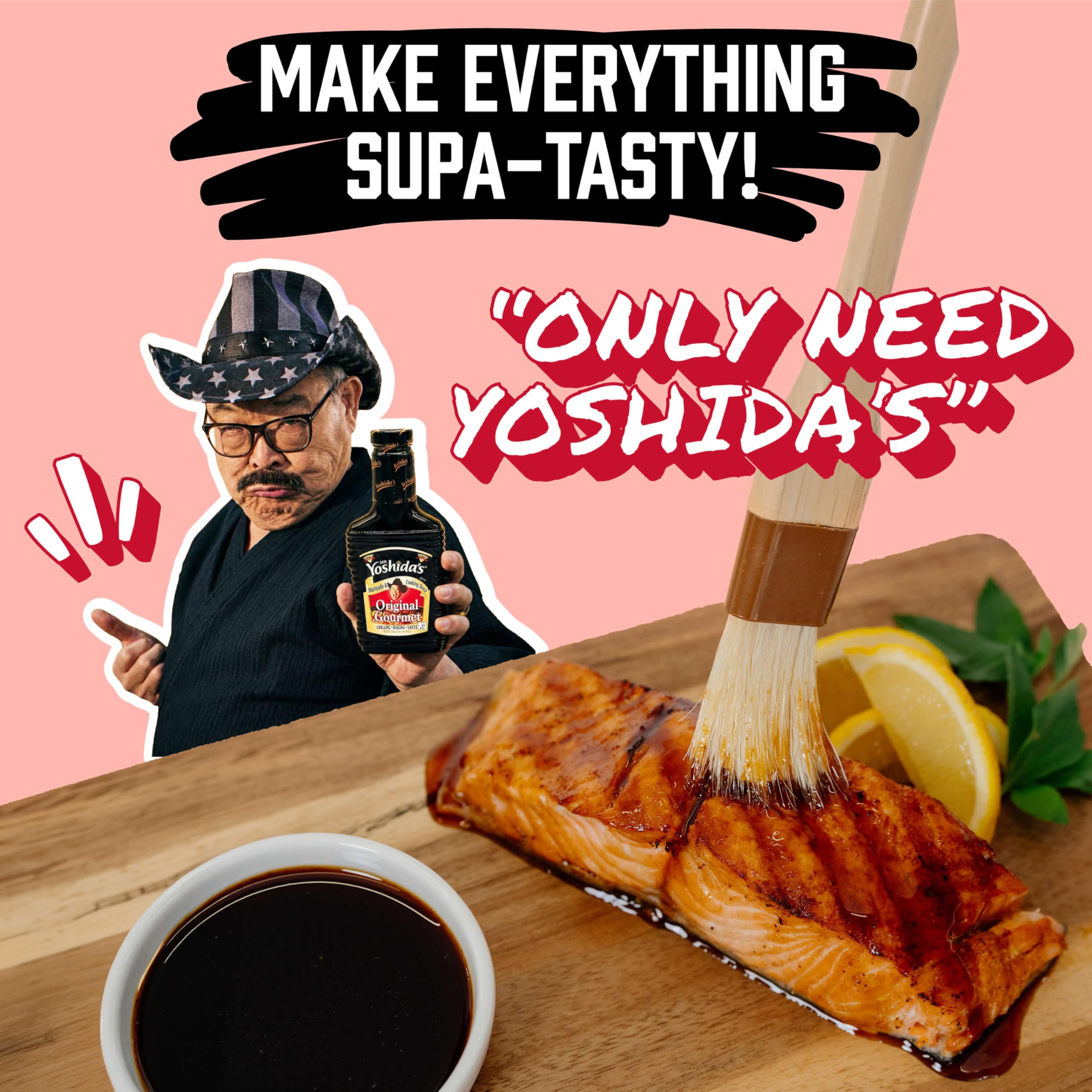 Mr. Yoshida's cierre reutilizable listo para almacenar en nevera