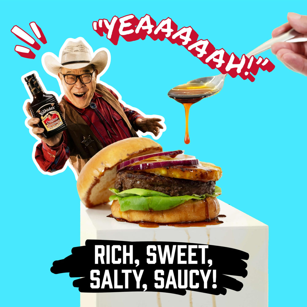 Mr. Yoshida's salsa glaseando pollo en parrilla con caramelización