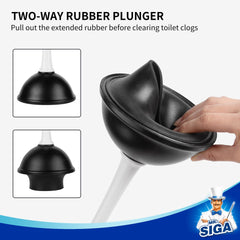 MR.SIGA primer plano de la copa de goma robusta, succión potente
