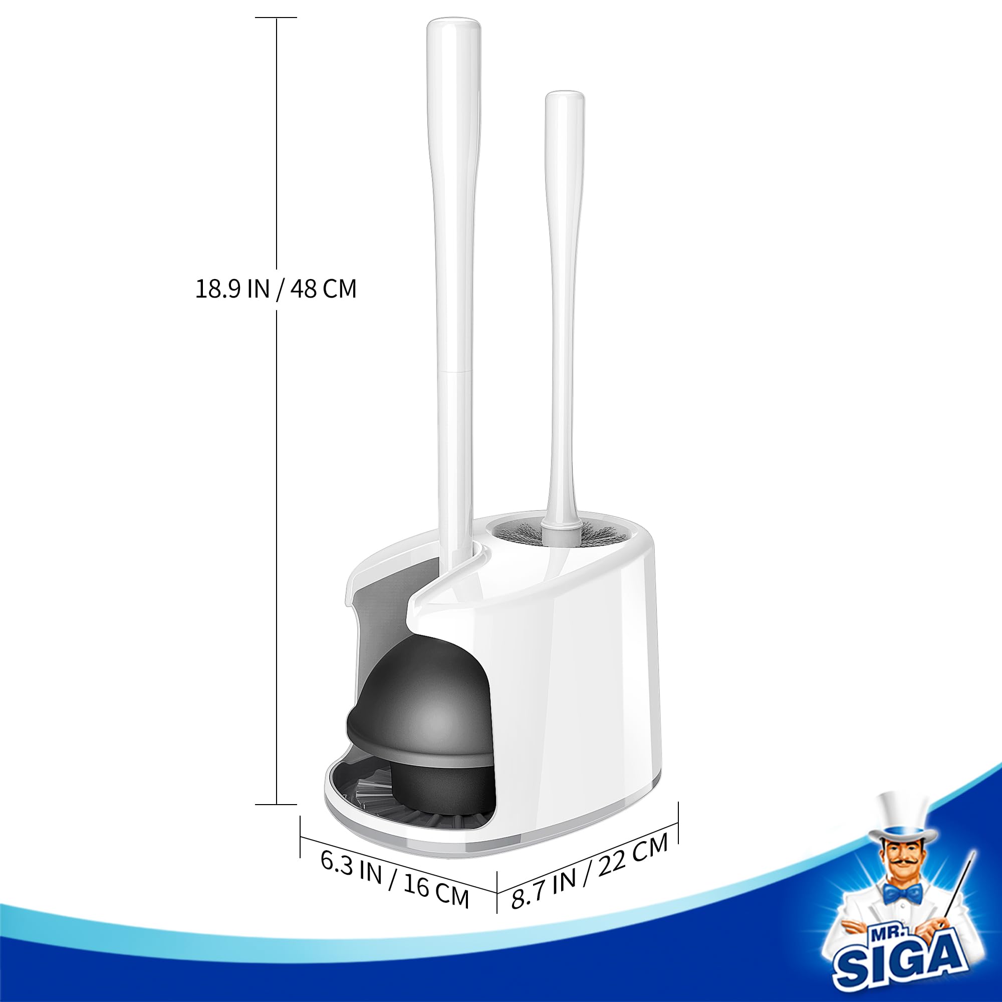 MR.SIGA detalle de la copa de goma del desatascador para máxima succión