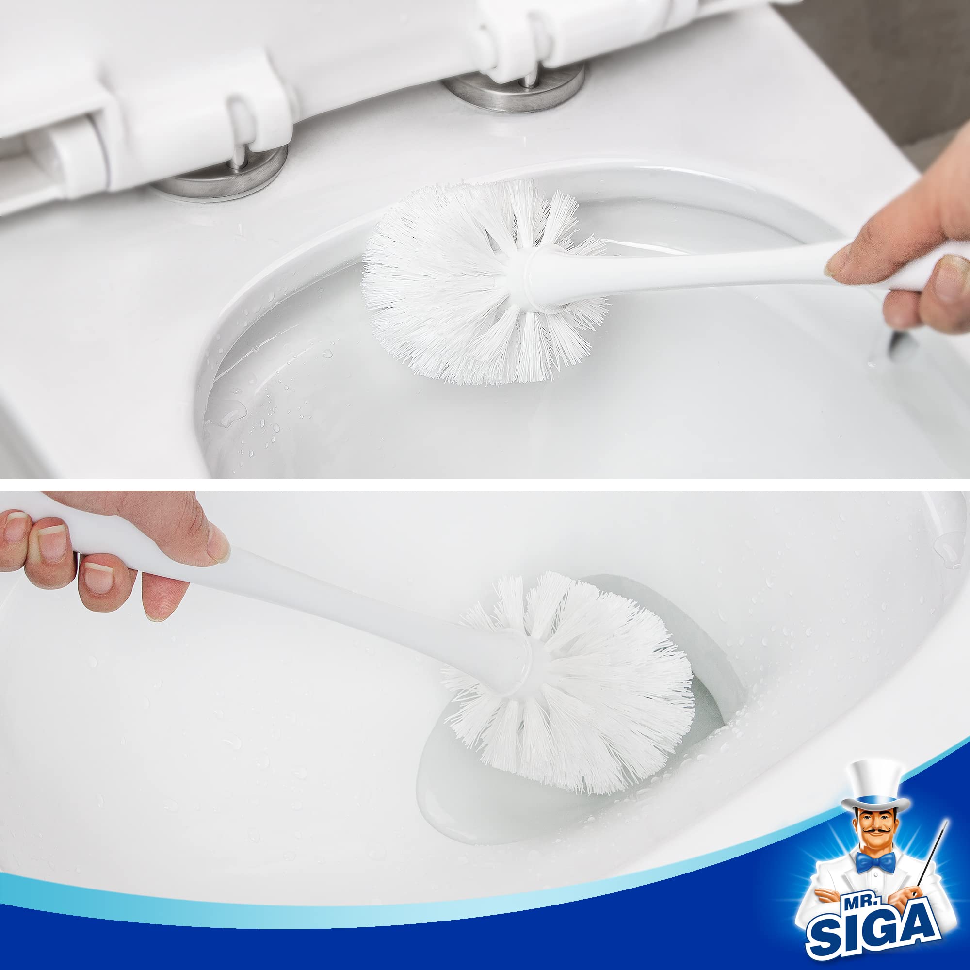 MR.SIGA soporte con dos compartimentos, almacenamiento higiénico práctico