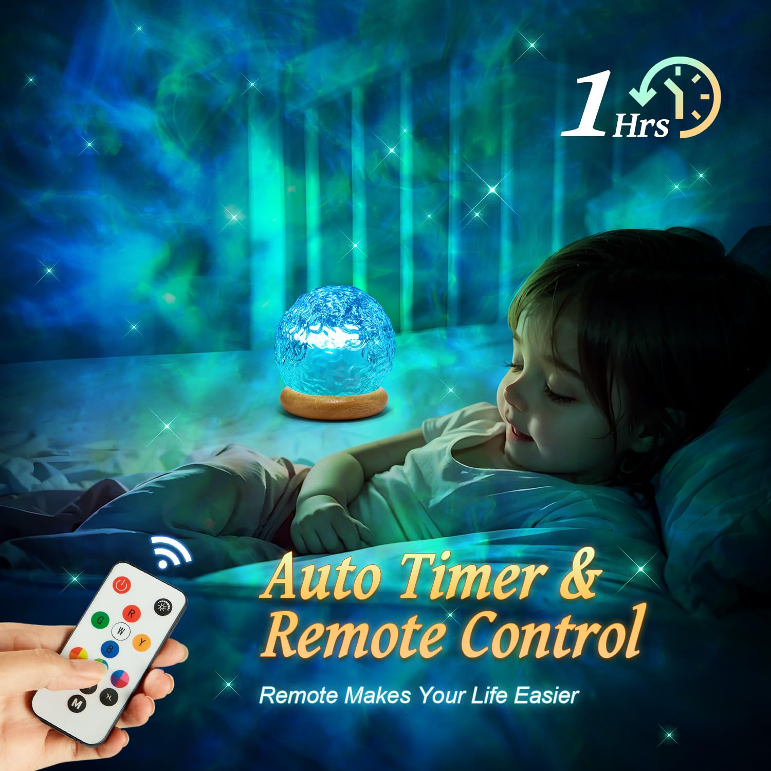 Mubarek remote and controls, convenient adjustment for effortless ambiance