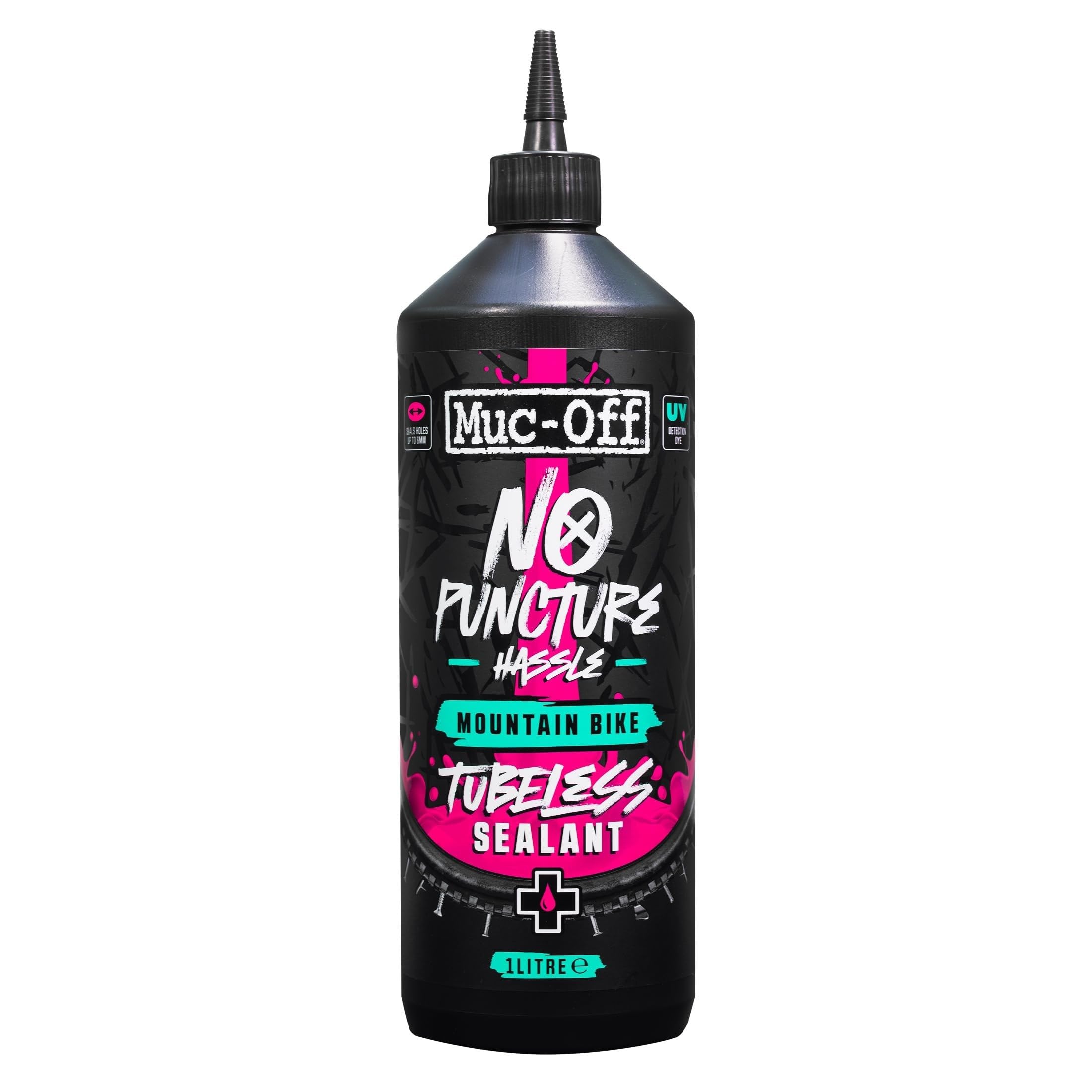 Muc-Off botella 1L vista frontal mostrando el envase y capacidad