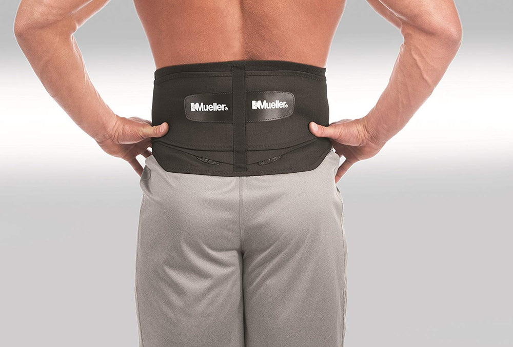 MUELLER almohadilla lumbar extraíble en primer plano para compresión focalizada