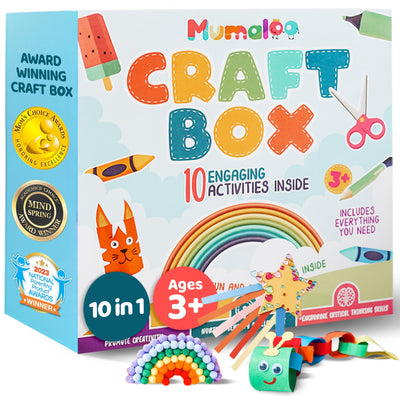 Mumaloo front of box showing colorful branding and included project count benefit clarity