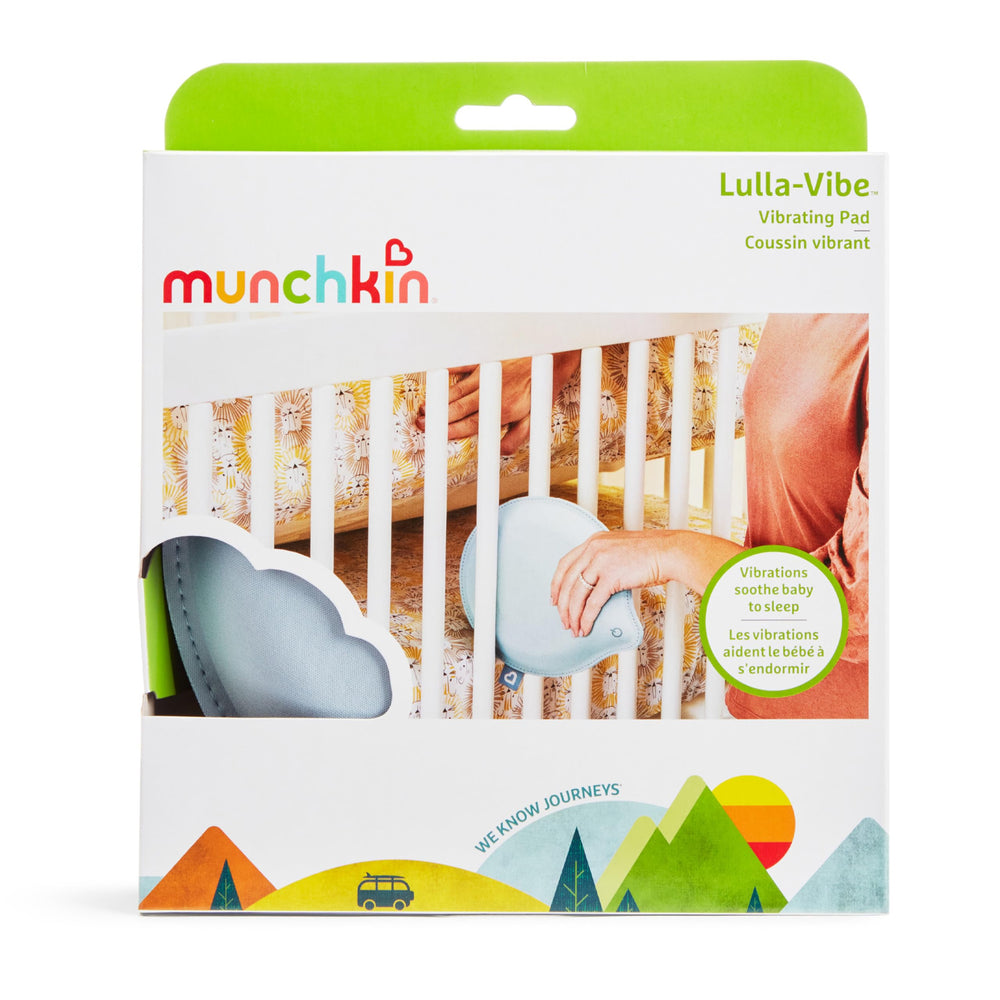 Munchkin Lulla-Vibe foco en etiqueta y materiales duraderos y fáciles de limpiar