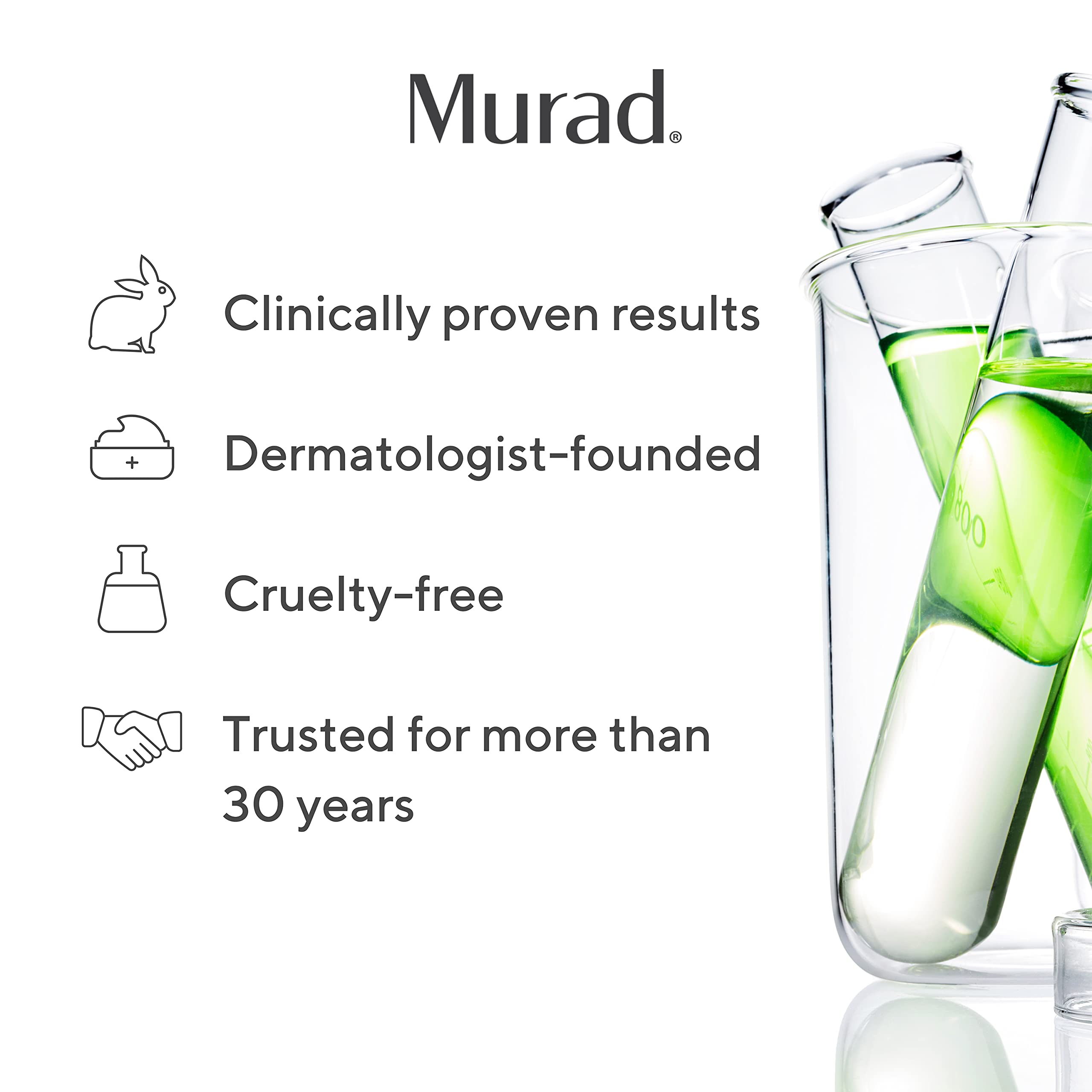 Murad producto en contexto de rutina de baño para uso diario fácil