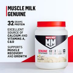 Muscle Milk batido servido en vaso listo para consumir como snack energético