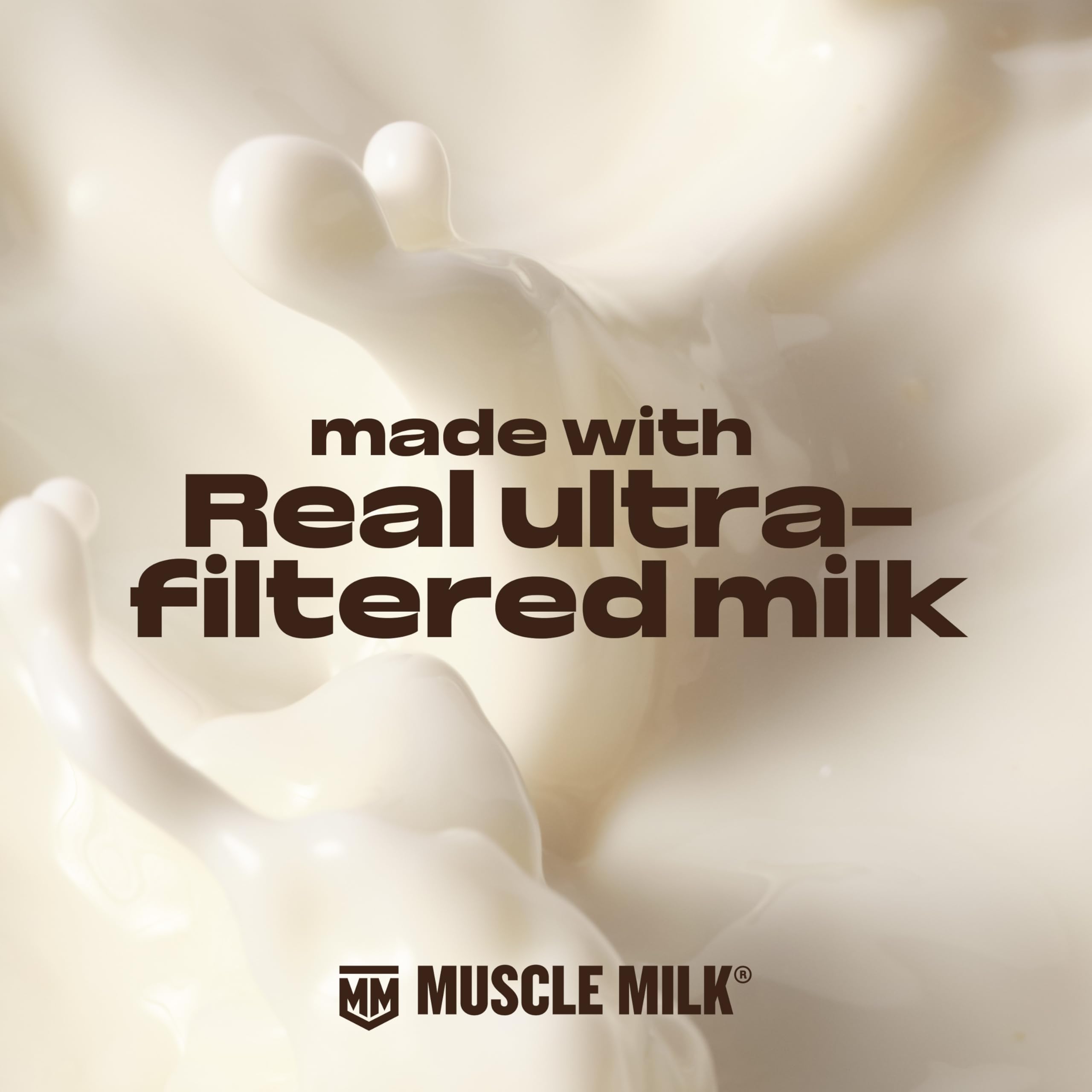 Muscle Milk textura cremosa del batido fresa enfatizando sabor y consistencia