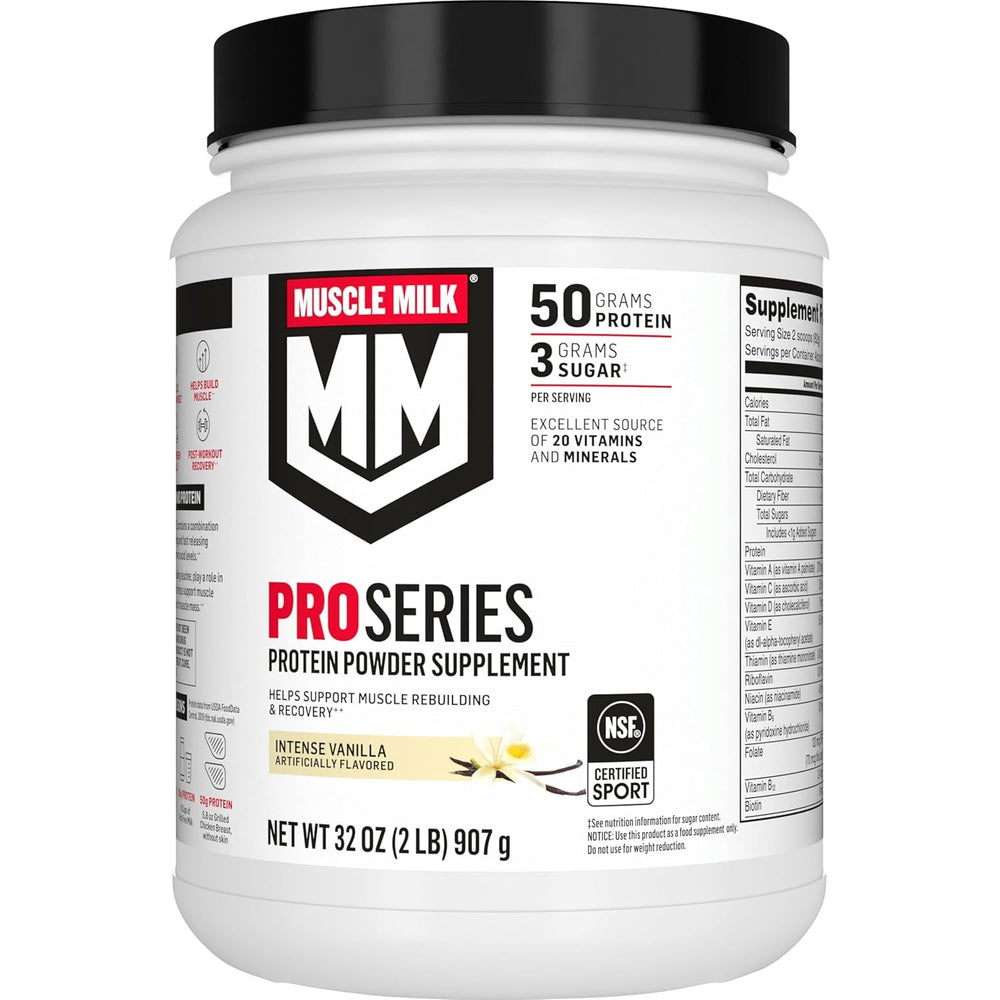 Muscle Milk envase frontal mostrando la marca y beneficio de alta proteína
