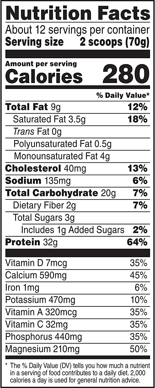 Muscle Milk batido de chocolate servido, alternativa nutritiva para desayuno