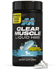 MuscleTech envase frontal mostrando Clear Muscle y beneficio de fácil identificación