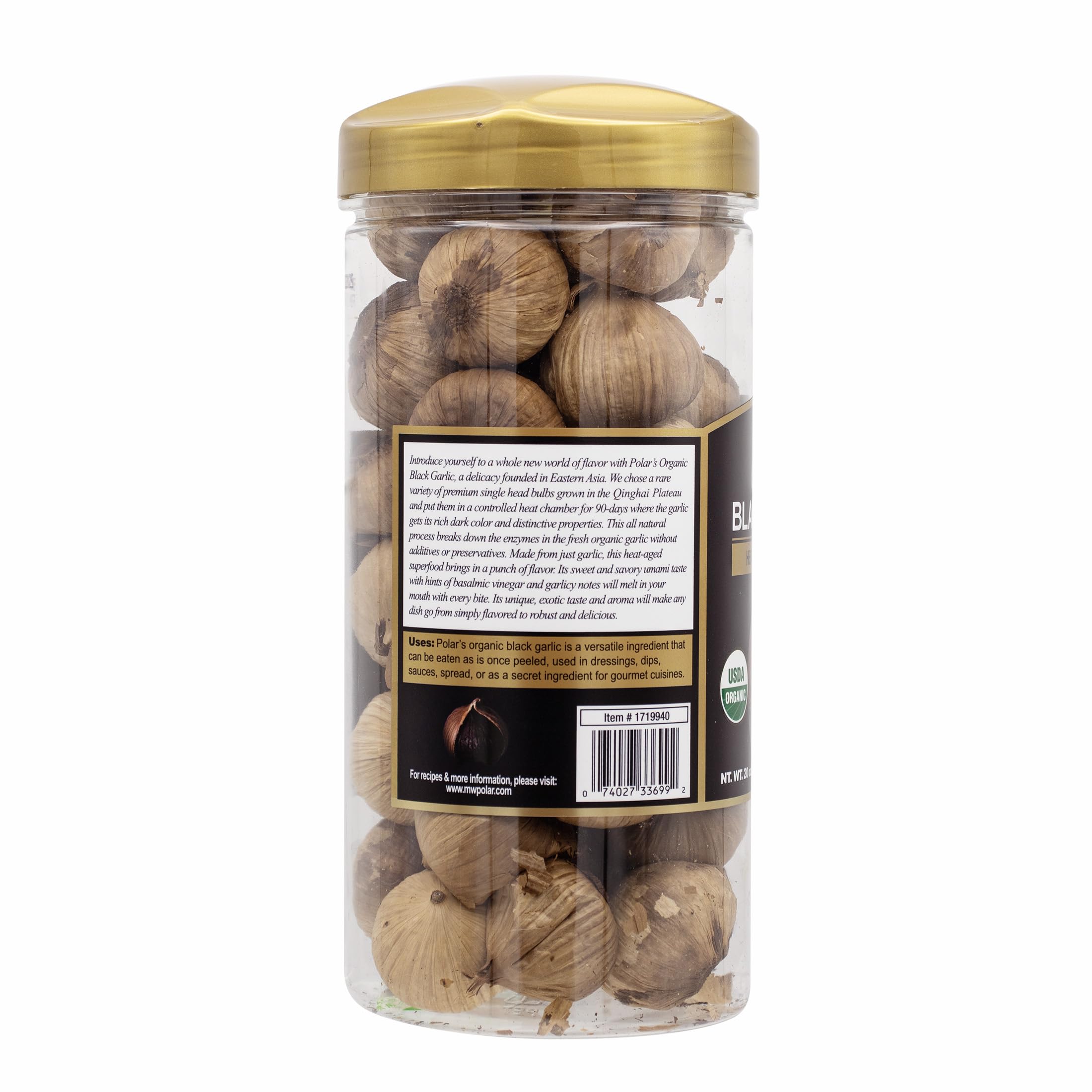 MW Polar ajo negro usado en plato gourmet que añade sabor profundo