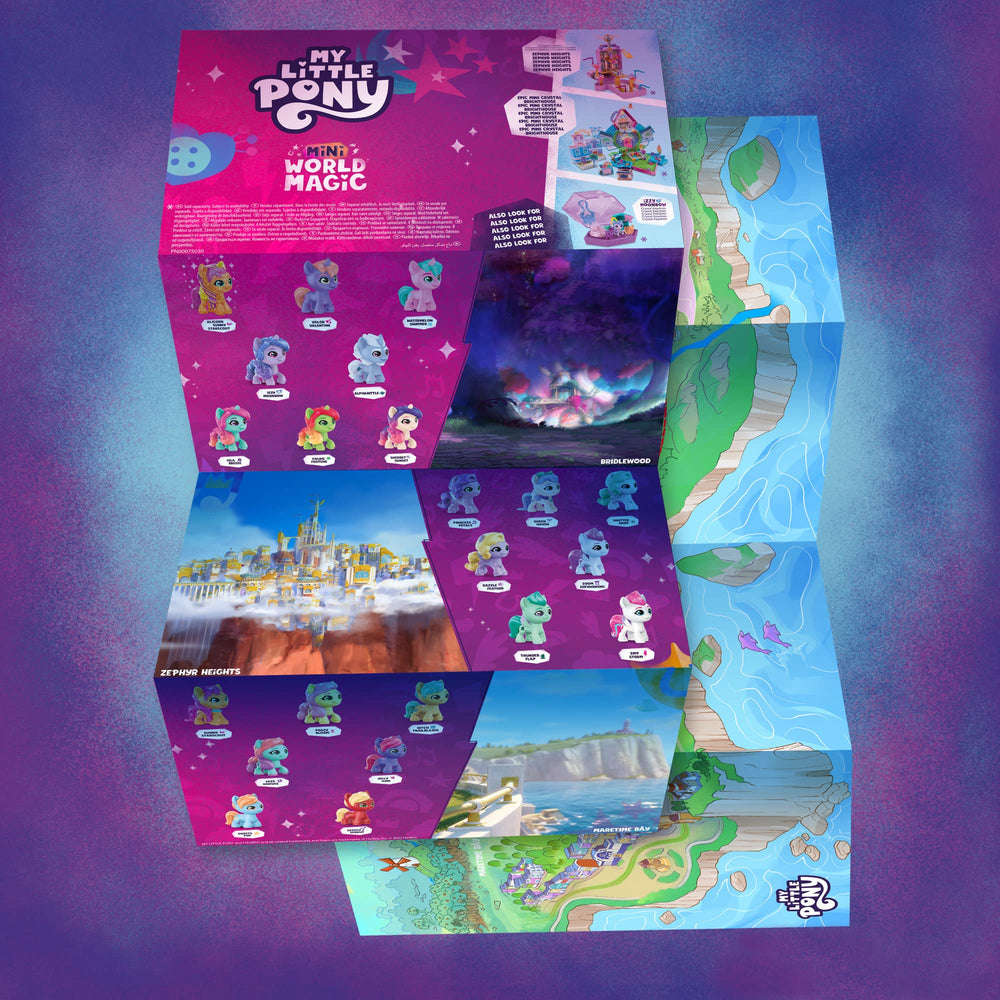 My Little Pony escena de juego sobre mesa fomentando narración y juego compartido