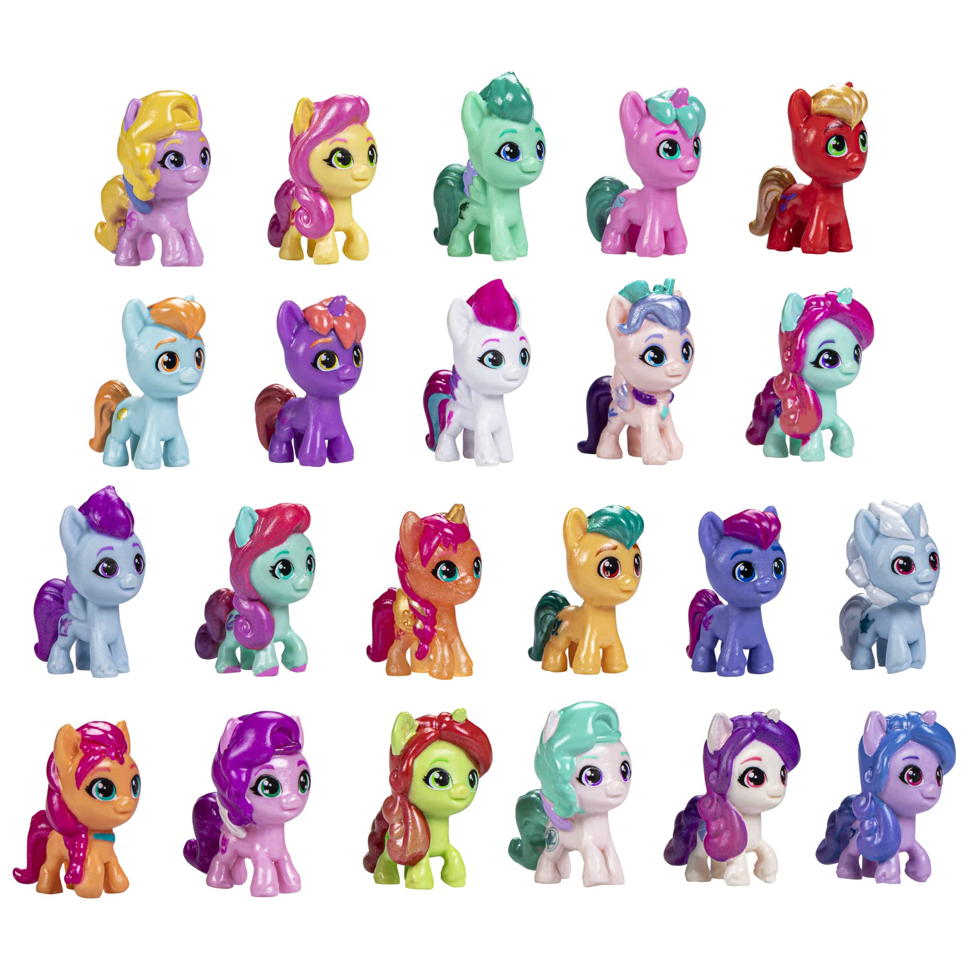 My Little Pony imagen frontal del empaque muestra 22 figuras, ideal para coleccionar