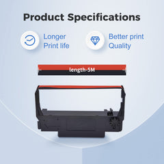 myCartridge primer plano de textura de cinta y tinta duradera