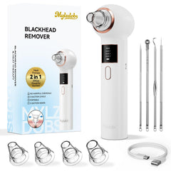 Mylzdobs front view of white pore vacuum showing sleek design and portability benefit