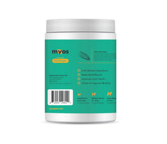 MYOS CANINE open tub with scoop showing serving convenience