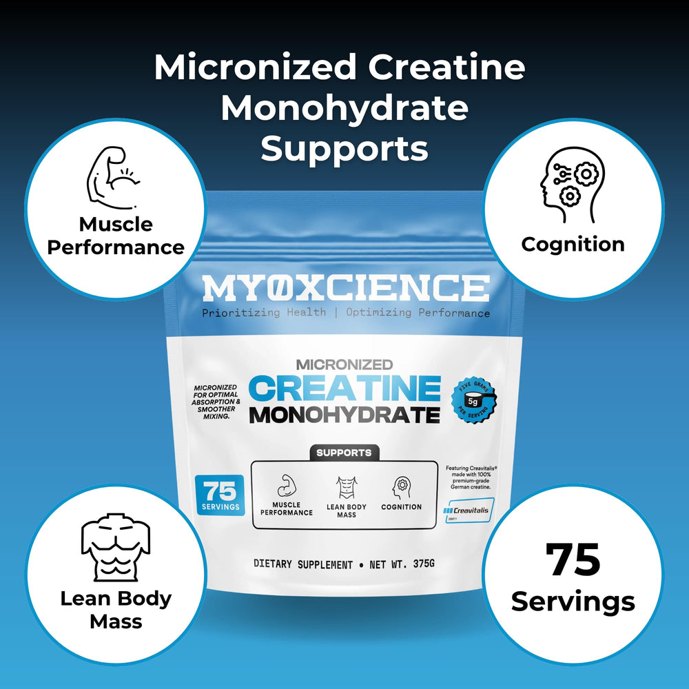 MYOXCIENCE etiqueta del producto con información de pureza