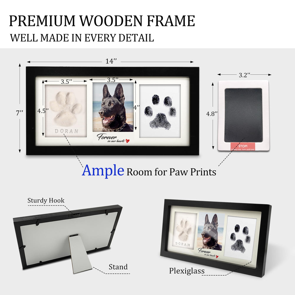 MYPAWLETS montaje en marco con plexiglas protegiendo impresiones