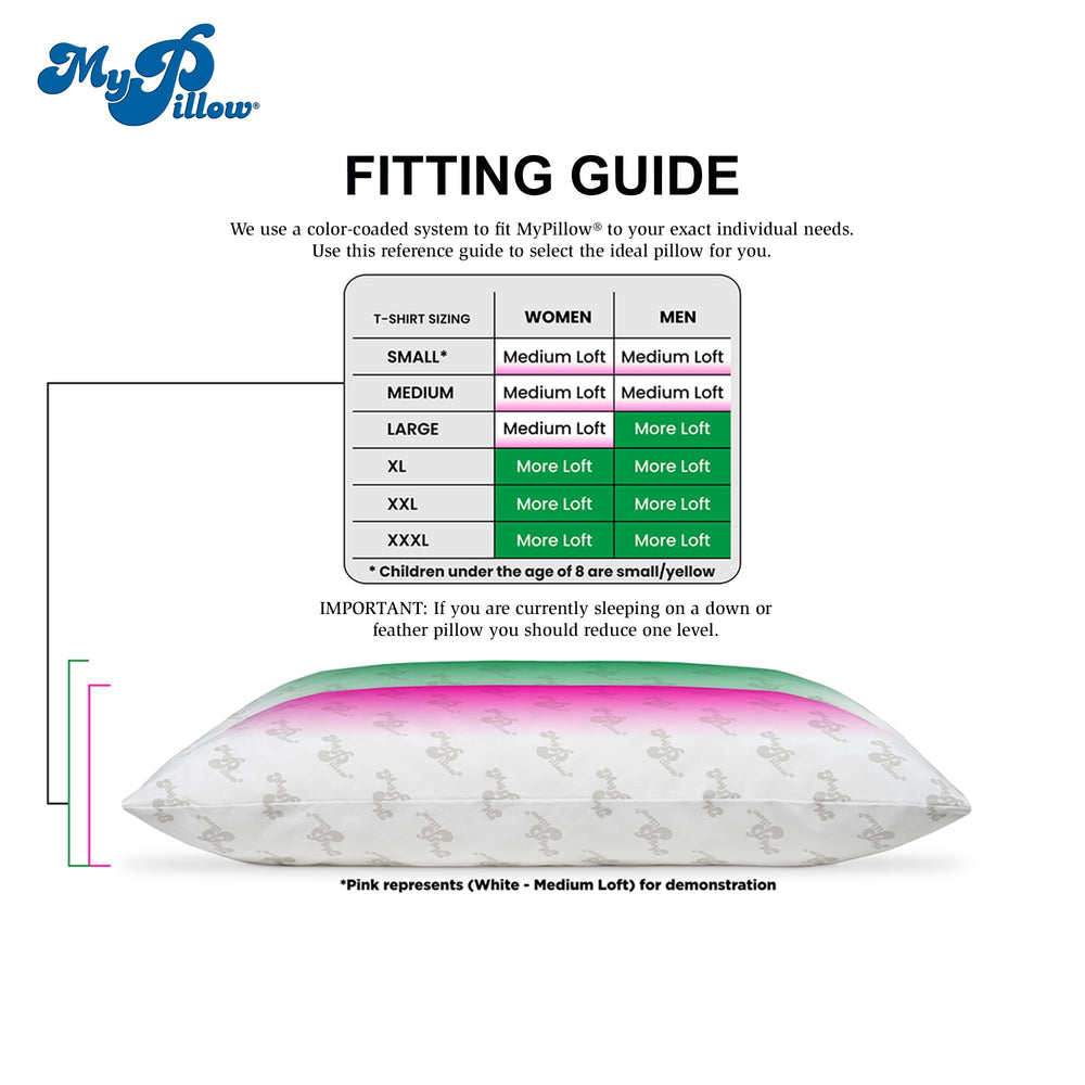 MyPillow unrolled on bed in bedroom setting demonstrating full loft